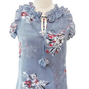 Misa Los Angeles sleeveless Ruffled Tasseled Top